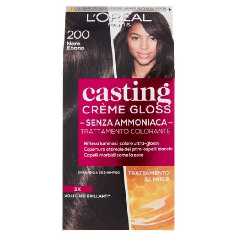 L'Oreal Paris Casting Creme Gloss Semi-Permanent Hair Dye 200 Ebony Black