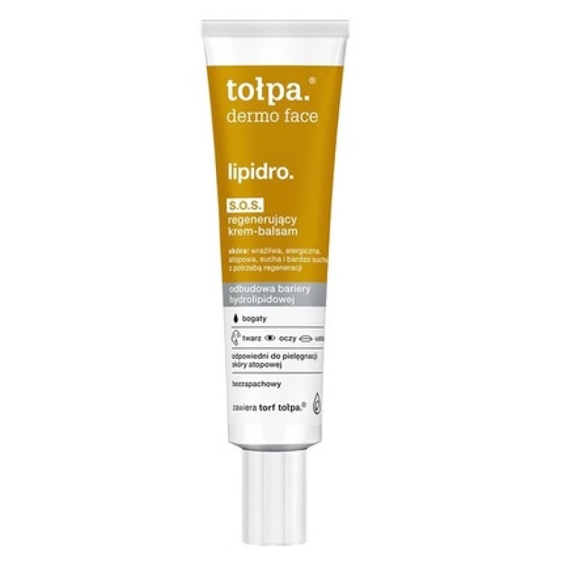 Topa Dermo Face Lipidro Rich Regenerating Sos Cream-Balm For Face, Eyes, And Lips 40ml