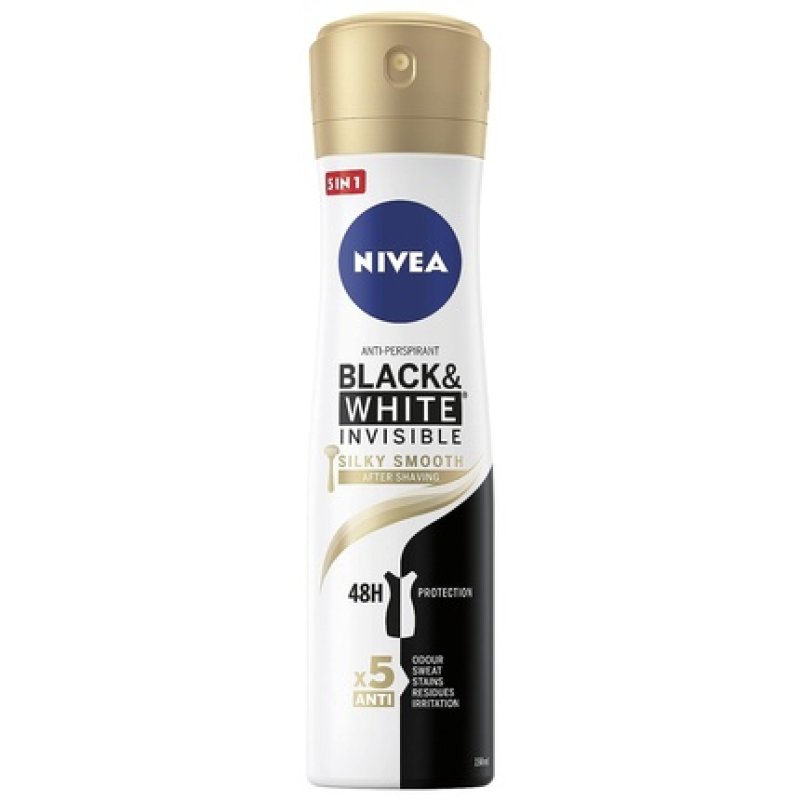 Nivea Black&White Invisible Silky Smooth Antiperspirant Spray 250ml