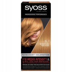 Syoss Permanent Coloration Hair Dye Permanently Coloring 8-7 Honey Blonde