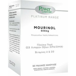 Power Health Power Of Nature Platinum Range Mourinol 600mg - Dietary Supplement With High Purity Mackerel Oil, 60 Soft