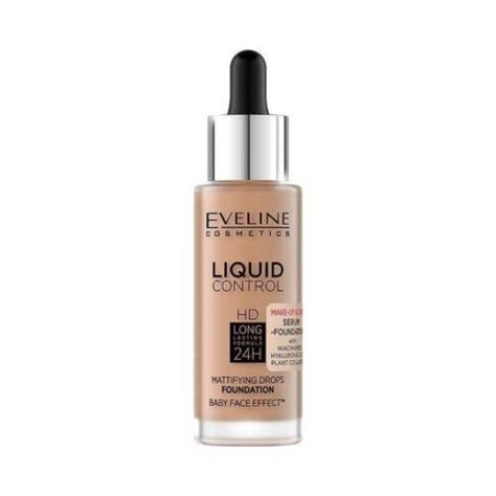 Eveline Liquid Control HD Foundation with Niacinamide Dropper No.060 Sunny Beige 32ml