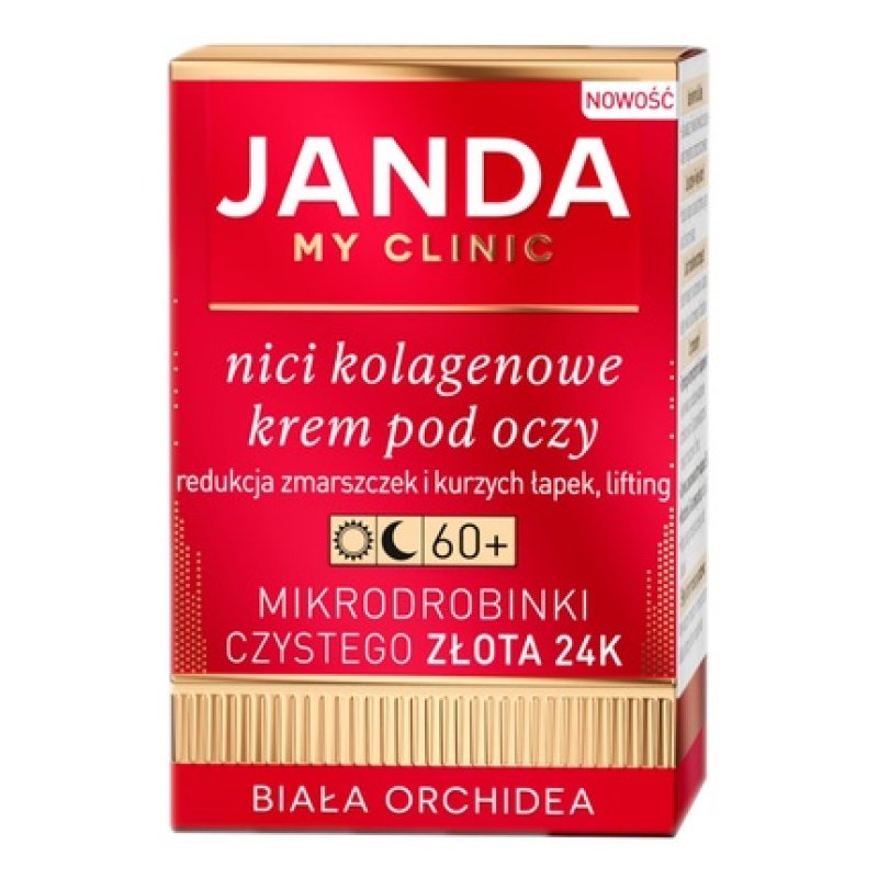 Jandan Collagen Eye Cream With Micro-Particles Of Pure 24k Gold White Orchid 15ml