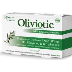 Power Health Oliviotic Supplement From Olive Leaf Extract Vitamin D3 And Zinc For Immune Support 20 Capsules
