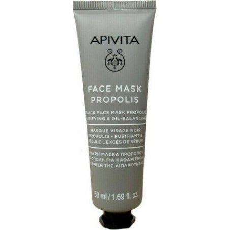 Apivita Cleansing & Oil-Balancing Black Face Mask with Propolis 50ml