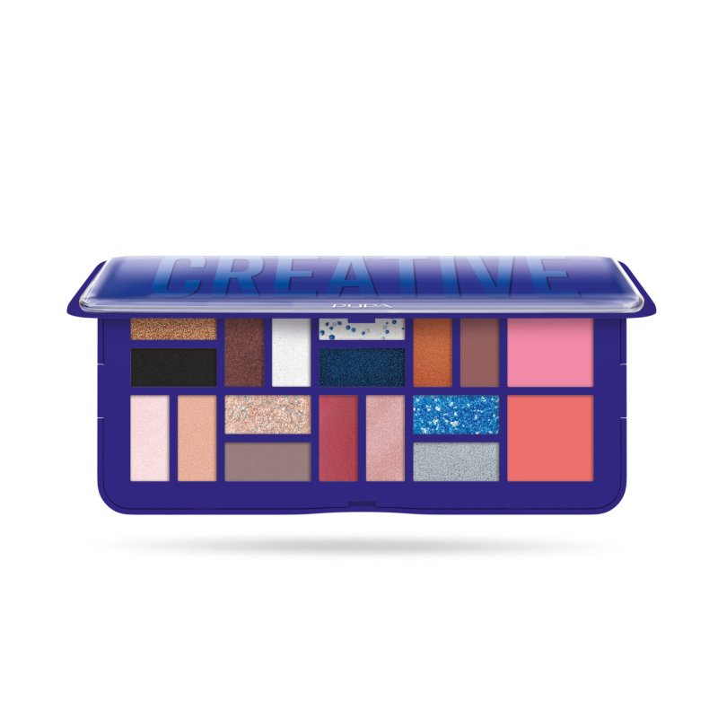 Pupa Creative Cosmetic Bag 005 Blue Face and Eye Palette with Mirror 20g