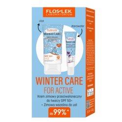 Floslekset Winter Care For Active Protective Cream For Face 30ml And Lip Balm 10g