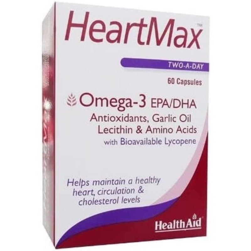 Health Aid Heartmax 60 Caps Omega 3 Epa/Dha Blister Pack