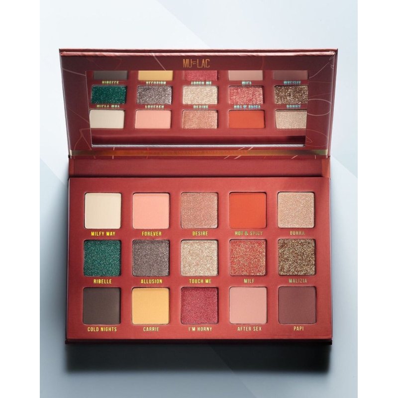 Mulac Cosmetics M.I.L.F. palette ombre à paupière M.I.L.F. Colle pailletée, Lumineux, Mat, Métallique, Satin,