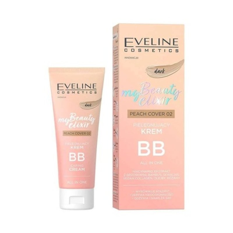 Eveline My Beauty Elixir Nourishing BB Cream All In One Dark Peach Cover 02 30ml