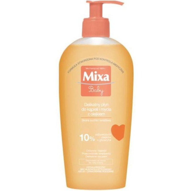 Mixa - Baby Gentle Bath And Wash Made Of Oil 400ml