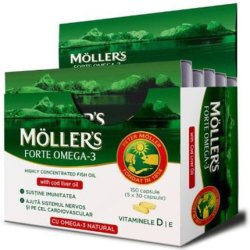 Moller's Omega-3 Forte Dietary Supplement With Omega 3 Fatty Acids 150 Capsules