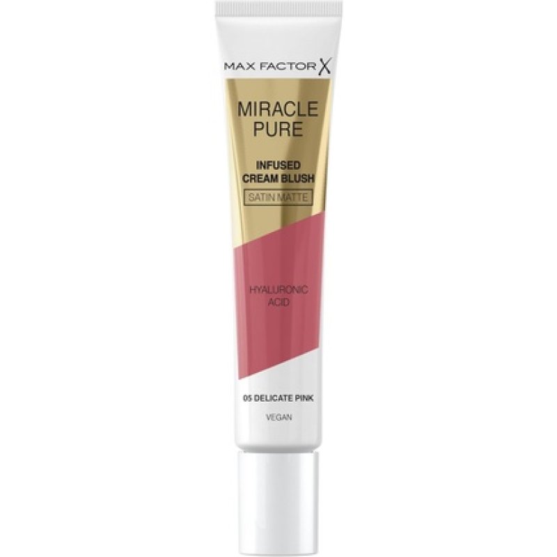 Max Factor Miracle Pure Cream Blush Matte Delicate Pink with Hyaluronic Acid & Squalene Lightweight Creamy Texture All