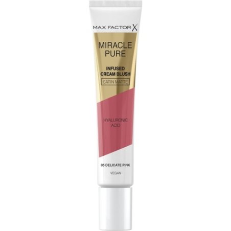 Max Factor Miracle Pure Cream Blush Matte Delicate Pink with Hyaluronic Acid & Squalene Lightweight Creamy Texture All
