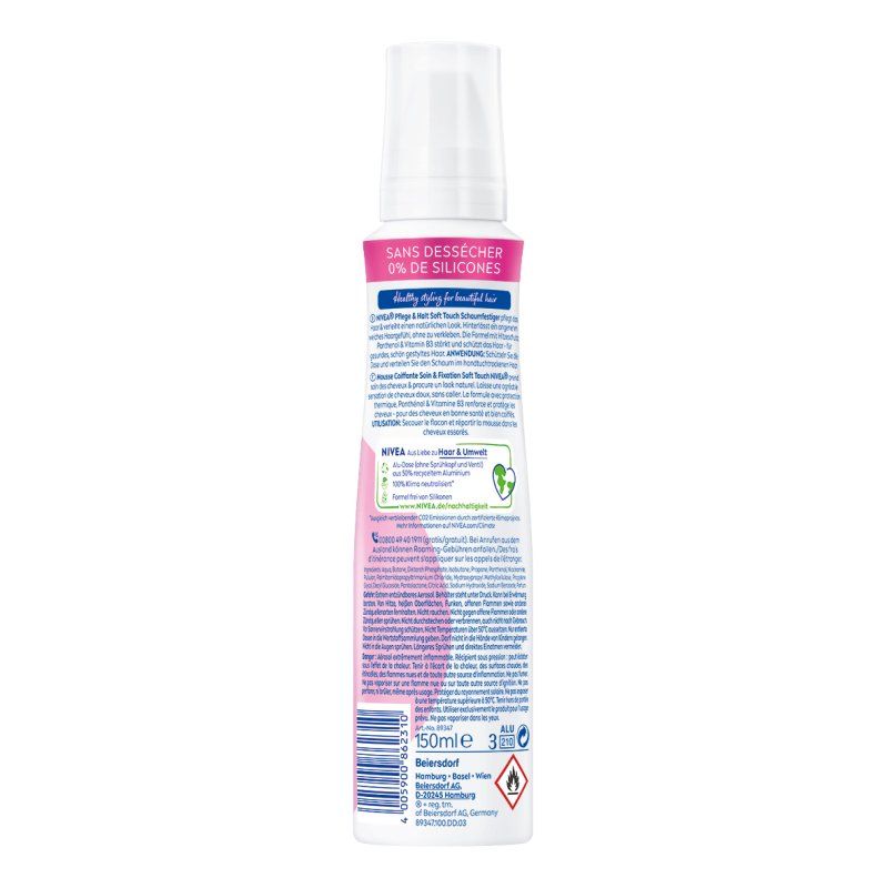 NIVEA Pflege & Halt Soft Touch Mousse coiffante 150 ml Fixation