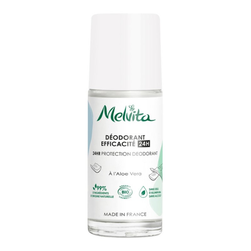 Melvita Roll-on 24 Hour Effectiveness Anti-Odour Action Vegan 99% Natural No Aluminium Salts No Alcohol No Baking Soda