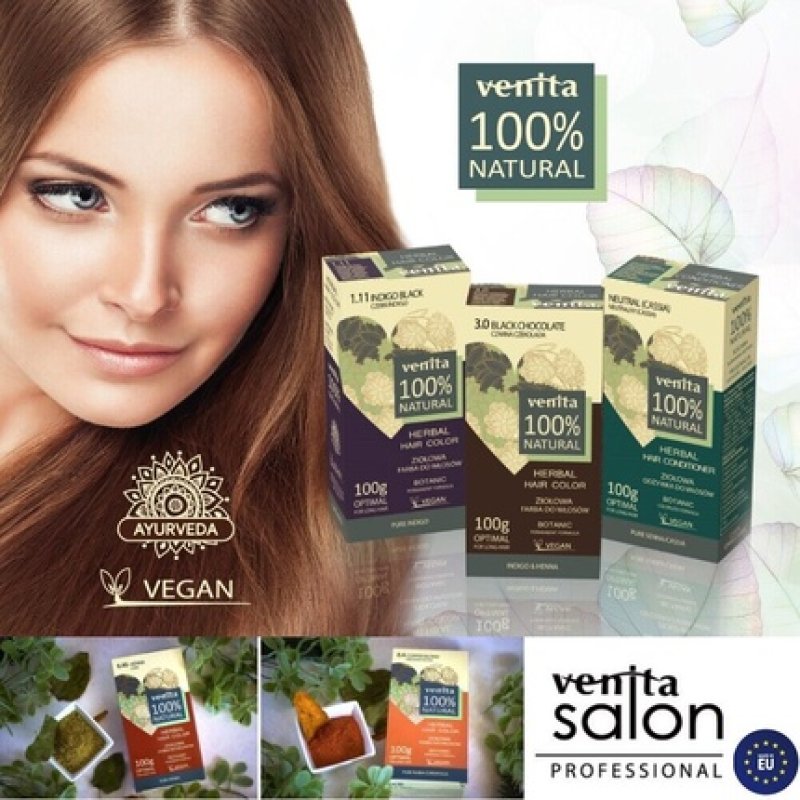 Venita Vegan Herbal Hair Dyes with 100% Natural Plant-Based Ingredients