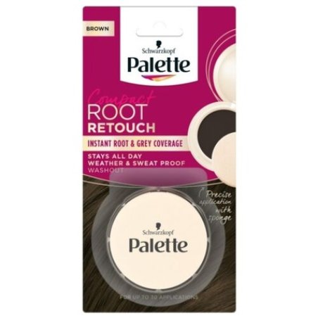 Compact Root Retouch Concealer Powder for Masking Roots Brown