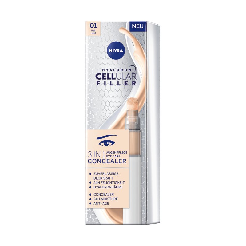NIVEA Hyaluron Cellular Filler 3IN1 Eye Care Concealer Light 4ml
