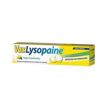 Vox Lysopaine Lozenges with Lemon and Eucalyptus 18 Tablets