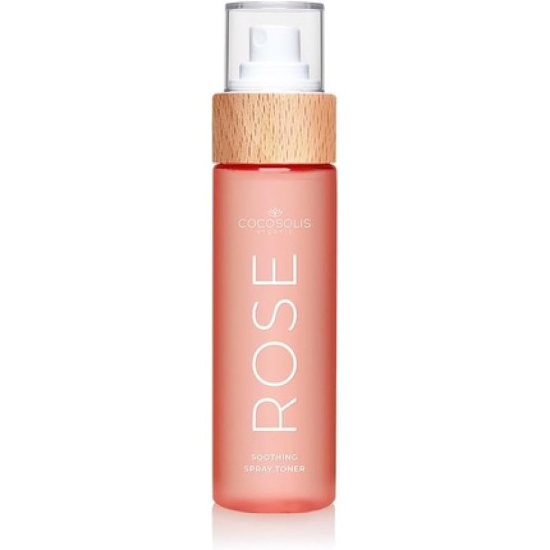 COCOSOLIS Rose Soothing Spray Toner Facial Cleansing and Hydrating Toner with Rosa Damascena, Prickly Pear and Coconut
