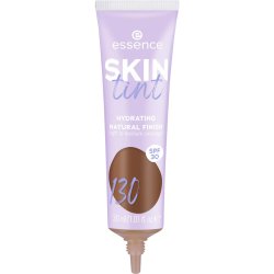 Essence SKIN Tint Makeup No. 130 Brown Moisturizing Natural Vegan Oil-Free UVA and UVB Filter SPF 30 Fragrance-Free 30ml