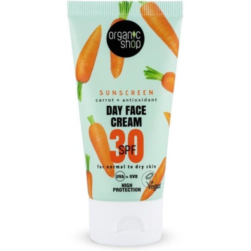 Organic Shop Sunscreen Day Face Cream 30 SPF for Normal to Dry Skin 50ml