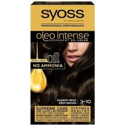 Syoss Oleo Intense Hair Dye with Permanent Coloring 3-10 Deep Brown Oils