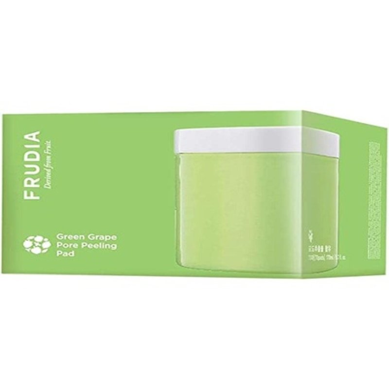FRUDIA Green Grape Pore Peeling Pad Korean Skin Care Exfoliating Face Pads with Green Grape Extracts Tannic Acid and