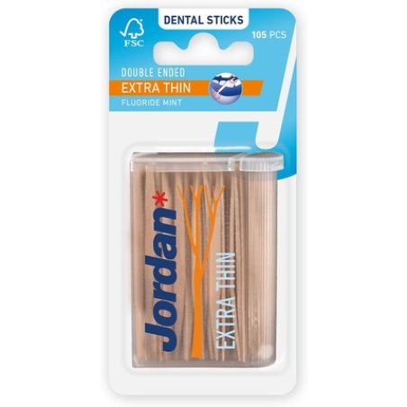 Jordan Dental Sticks Double-Ended Toothpicks Extra Thin