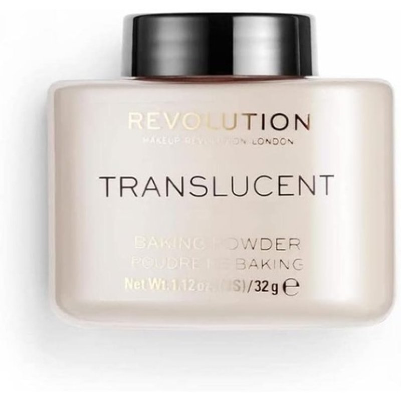 Makeup Revolution Loose Baking Powder Prolongs Makeup Wear Translucent for All Skin Tones 32g