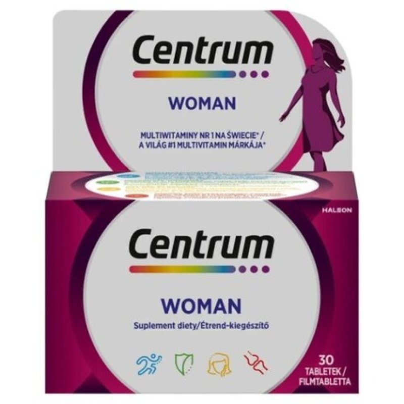 Woman Multivitamins for Women Dietary Supplement 30 Tablets Centrum