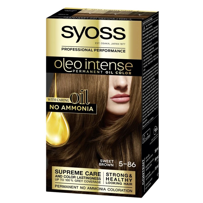 Syoss Oleo Intense 5-86 Chestnut Hair Color 50ml Caramel Brown