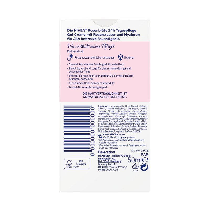 NIVEA Rose Blossom Gel Day Cream 50ml