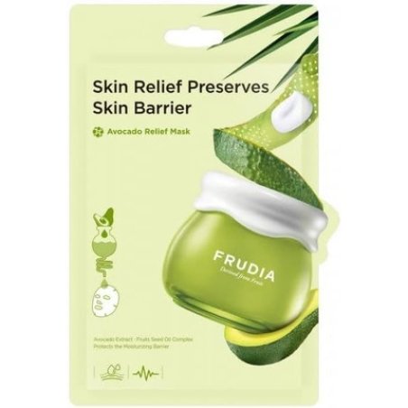 FRUDIA Soothing Avocado Relief Face Mask Fast Relief Line for Sensitive Skin Recovers Skin Vitality Moisturizes and
