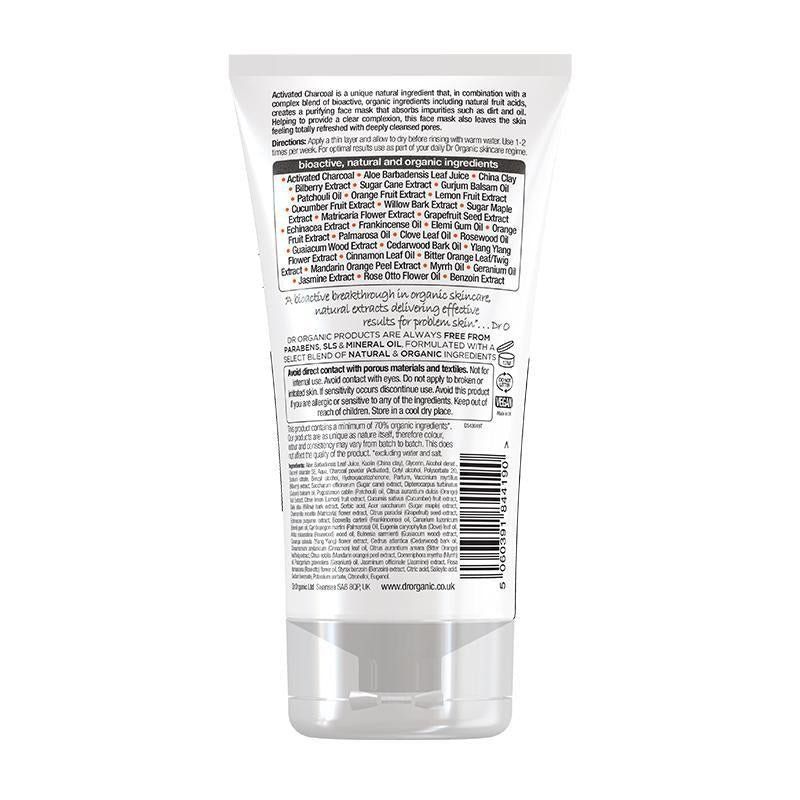 Dr Organic Charcoal Cleansing mask Women 125 ml
