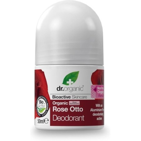 Dr Organic Organic Rose Otto Deodorant Natural Vegan Cruelty Free Paraben & SLS Free Aluminium Free for Women & Men