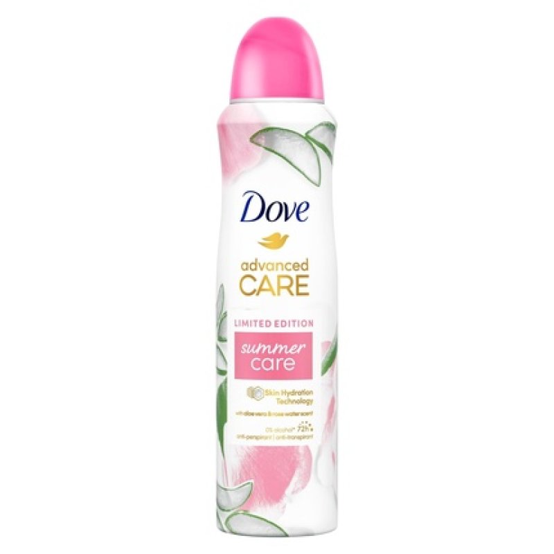 Dove Advanced Care Anti Transpirant Deo Spray Summer Care Limited Edition Aloe Vera and Rosewater Scent Deodorant with