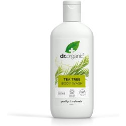 Dr Organic Tea Tree Body Wash Natural Vegan Cruelty Free Paraben & SLS Free Eco Friendly Recyclable Packaging for Women
