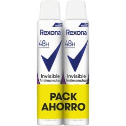 Rexona desodorante spray Invisible antimanchas 2X200 ml.