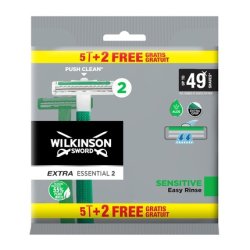 Wilkinson Sword Extra 2 Sensitive Disposable Razors 5 2 Pieces with Vitamin E Glide Strip for Skin Irritation
