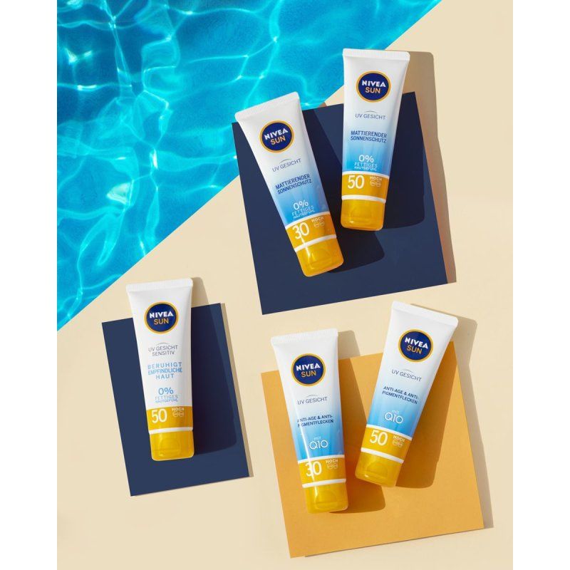 NIVEA UV Face Anti-Age Sun Cream SPF 50 Crème d’écran solaire Visage Adultes