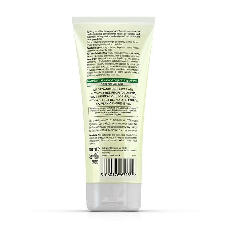 Dr Organic Aloe Vera Gel 200 ml Gel douche Unisexe Corps