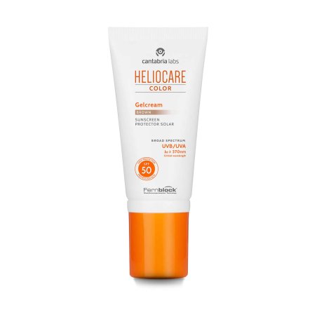Heliocare Colour Gelcream Brown SPF 50 50ml Sun Cream For Face Daily UVA and UVB Anti-Ageing Sunscreen Protection
