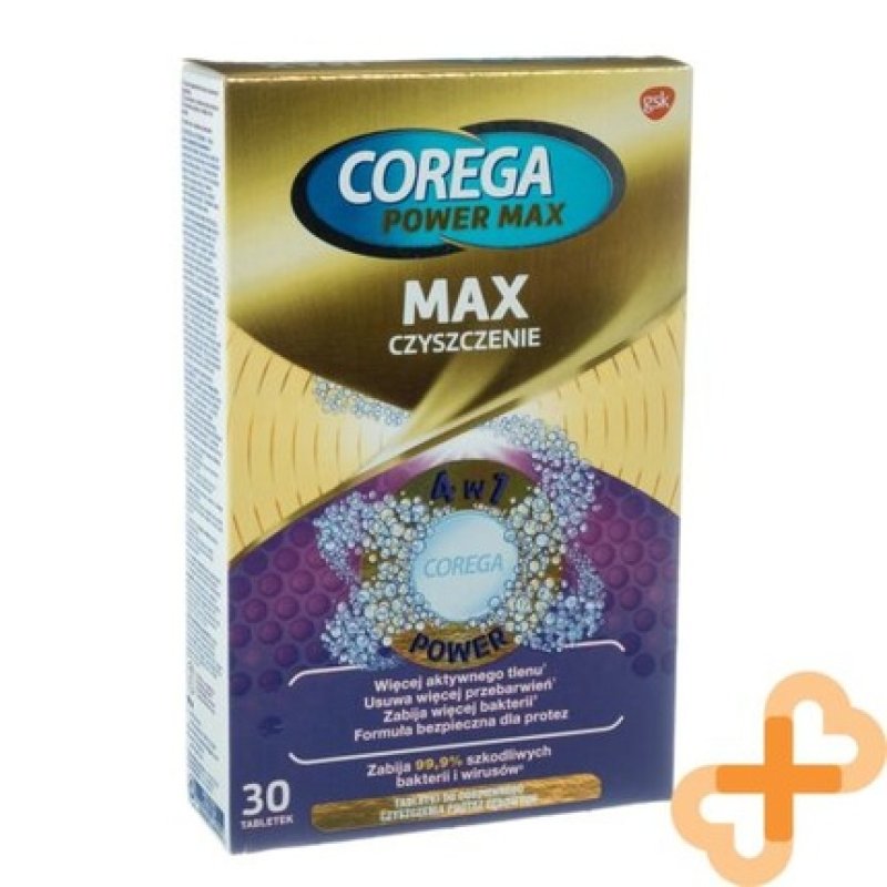 Corega Max Clean 4 in 1 Denture Cleaning Tablets Daily Care 30 Tablets