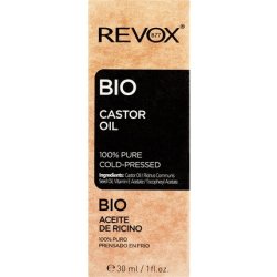 Revox Bio Castor Oil 100% Pure for Eyebrows, Eyelashes, Skin and Hair 30ml