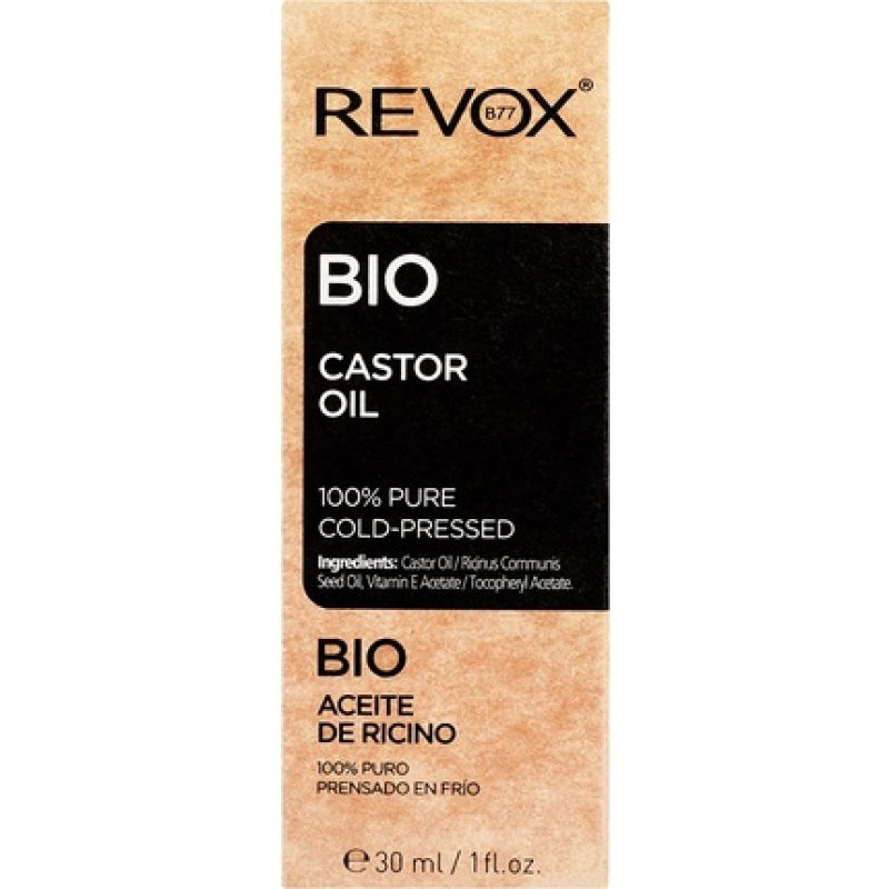 Revox Bio Castor Oil 100% Pure for Eyebrows, Eyelashes, Skin and Hair 30ml