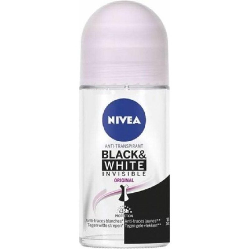 Nivea Deodorant Roller Invisible For Black & White Clear 50ml