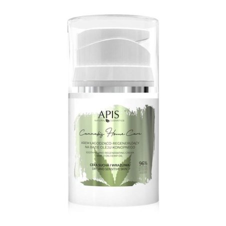 APIS Cannabis Home Care Soothing and Regenerating Face Cream with Cannabis Fragrance Water, Shea Butter, and Hyaluronic