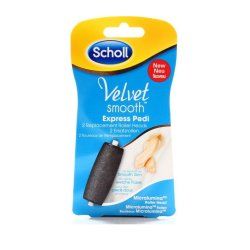 Scholl Velvet Smooth Pedi Hard Skin Remover 2 Replacement Roller Head